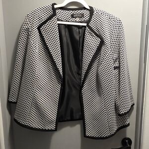 Kasper Women's Monochrome Geometric Blazer